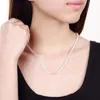 Chaînes 925 Argent Exquis Luxe Magnifique Charme Mode Tempérament Charmant Réseau Collier 20 Pouces Bijoux