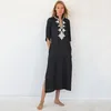 Roupa de banho feminina bordada praia com peito vestido casual férias biquíni cobrir túnicas para pareo sarong beachwear