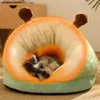 kennels pens Warm Small Dog Kennel Bed Breathable Dog House Cute Slippers Shaped Dog Bed Cat Sleep Bag Foldable Washable Pet House 231124