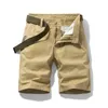 Herren Shorts Sommer 100% Baumwolle Shorts Männer Feste Lässige Hochwertige Business Social Shorts Männer Bermudas Lose Luxus Khaki Jogger 230426