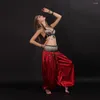 Stage Wear Large Size Belly Dance Clothing Tribal Tassel Set Coin Bra Buttocks Scarf Gypsy Pants