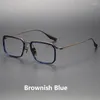 Sunglasses Frames Vintage Titanium Eyeglasses Frame Men Square Myopia Prescription Glasses Women Retro Optical Eyewear