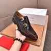 2023 Men Dress Shoes Fashion Handmade puntige teen flats Casual Lederen Lederen Ademende Oxfords Brand Wedding Bruidegom Schoenen Maat 38-46