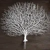 Dekorativa blommor Diy Tree Branch Plastic Artificial Peacock Coral Home Decoration Fake Plant Wedding Flower Wall Material