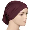 Hijabs bomullsmodal underkappa vanlig mjuk stretchig under cap hijab bonnet muslimska kvinnor full täcker inner hijabs turban islam underscarf 230426