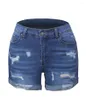 Women's Shorts Jean For Women Mid Waist Distressed Ripped Denim Summer Vintage Casual Mini Short Pants S-2XL