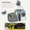 Strollers Pet Cat Carrying Backpack Small Dogs Travel Transit Bags Puppy Kitten Large Capacity Bag Foldable Expandable Cat Carrier Bag