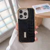 Designer Luxury Fashion Leather Alligator Solid color letter phone case for iPhone 15 14 14Pro 14Plus 13 12 Mini 11 Pro X XS Max XR luxury phone case