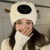 Berets INS Winter Warm Skullies Beanies Winddicht Cartoon Cute Sheep Ear Neuheit Hüte Keep Outdppr Women Casual Plüsch Gorras