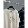 2023 New designer womens t shirt high-end Shirt {Straight} Correct Label Mosaic Week Letters Relaxed Casual Round Neck Sleeve