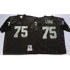 Football américain porter Howie Long 75 maillots retour hommes blanc noir chemise mitchell ness taille adulte jersey cousu ordre de mélange