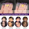 Hårstycken Wow Angel 13x6 HD Lace Frontal Terlihat Transparan Renda Meleleh Kulit Lurus 13x4 Hanya Rambut Manusia Remy Pra Dipetik 230425