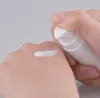 200pcs 5 ml 10 ml 15 ml blanc vide en plastique shampooing cosmétique échantillon conteneurs émulsion lotion airless pompe bouteilles avec bouchon transparent