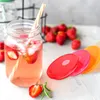 Disposable Cups Straws 8 Pcs Straw Lid Multipurpose Cup Tumblers Seal Round Glass Covers Sealing Plastic Coffee Mug