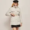 Women's Trench Coats Ladies Casual Lapel Jacket Loose Parka Coat Vintage Thin Waist Lace-Up Autumn And Winter Cotton Oversized