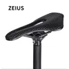 Bike Saddles Zeius Bicycle 3D Printing Saddle Carbon Fiber Rails Ultralight 174G Hollow Comfortabele weg MTB Honeycomb Cushion 230425