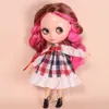 Lalki lodowe DBS Blyth Doll No. BL9158/1252 Brown Mix Pink Hair Body Body Neo 1/6 BJD Anime Girl OB24 230426