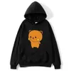 Kvinnors hoodies tröjor par plus size hoodies bubu med dudu swearsshirts tecknad kawaii panda och brownie björn kläder män kvinnor tröjor tröjor