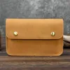 Portefeuilles Echt leer Mode Clutch Bag Handportemonnee voor heren Dames Vintage Retro-stijl Koppelingen Portemonnee op taille Dubbel gebruik