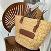 Bolsas de ombro de praia Resort Women Designer Raffia Straw Co bolsas