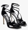 Top Luxury Azia Sandals Shoes Women Square toe High Heels Nude Black Cross Straps Wedding Dress Evening Lady Gladiator Sandalias