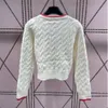 23SS Suéter Mujeres Diseñador Suéteres Invierno Nuevo Botón Cardigan Kint Abrigo Mujer Moda Carta Prendas de punto Chaqueta de manga larga Cuello redondo