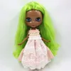 Dolls ICY DBS Blyth Doll No.QM422 Green Hair Custom 1/6 Bjd Ob24 Anime Girl Azone S 230426