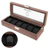 Obserwuj pudełka z przechowywaniem kontenerową Organizator biżuterii drewniany biżuteria kaseta bransoletki