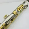 Saxophone Alto à Tube droit, nouveau produit, réglage Eb, Instruments à vent professionnels plaqués argent avec étui de saxophone, accessoires