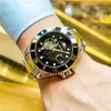 Zegarek na rękę Fashion Moon Faza Tourbillon Skeleton Automatyczne zegarki mechaniczne obracające ramkę Pasek ze stali nierdzewnej Luksusowe złote męskie zegarek męskie