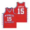 Movie MCDONALDS Basketball Jersey ALL AMERICAN Vince Carter 15 LEBRON JAMES 32 LONZO BALL 2 Carmelo 22 MAGIC JOHNSON BRYANT 33 Stitched Blue White Orange College