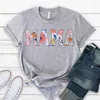 女性のTシャツママ刺繍フローラルアップリケママのためのシンプルなプルオーバーギフトパーソナライズされた半袖トップティーoネックコットンゴスY2K