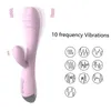 EggsBullets 10 Frequenz-Dildo-Vibrator, Kaninchen-Zauberstab, Sexspielzeug für Frauen, weiblicher Masturbator, Dual-Motor, G-Punkt-Klitoris-Stimulator, 231124