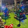 Tuindecoratie Kerstboom Zonne-verlichting Buiten Waterdicht PE LED Tuin Gazon Landschap Feestelijke decoratieve vloerverlichting 231124