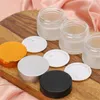 Frosted Glass Jar Cream Fles cosmetische potten Pakcontainer 5G 10G 15G 20G 30G 50G LIP BALM LOTION PACKAGING FKXVI