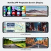 K4 12 pollici Carplay Android Auto 4K 2160P Wifi Dash Cam Specchietto retrovisore Auto DVR Navigazione GPS Videoregistratore Dual Lens