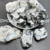 Irregular Raw Natural Moonstone Quartz Crystal Chunks Specimen Decor w/ Tourmaline Rough Gemstone Slab Amazing Blue Fire Mineral Rocks Healing Earth Mine Bulk Lots