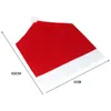 Dekoracje świąteczne Santa Claus Hat Covers 65 cm 50 cm Śliczne czerwone dekoracje dekoracji materiału na imprezę stołową jadalnią