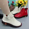 Shoes Lace Loafers Women Platform Sneakers 618 Boots Up Leather Flat Slip-on Spring Casual Mom Shoe Mujer Zapatos Chaussure Femme 231124 474