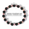 Bracelet OAIITE Mini Naturel Onyx Rhodonite Pierre Perlé Bracelets Pour Femmes Hommes Mode Réglable Bracelet Charme Bijoux