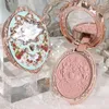 Blush Flower Knows Strawberry Rococo Embossed Blush Palette Nude Natural Bronzer Delicate Matte Pigment Brighten Women Face Makeup 231124