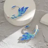 dangle earrings Fashion Elven for women for women girls personality trendy Blue Golden Silvery Earring Earring Delice Jewelry 2023