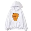 Kvinnors hoodies tröjor par plus size hoodies bubu med dudu swearsshirts tecknad kawaii panda och brownie björn kläder män kvinnor tröjor tröjor