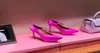 Amina Muaddi Yigit Silksatin Platform Pumps Shoes Stileetto High Heels Powy Toe Women Dress Shoe Evening Adgationable Ankle7032586