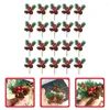 Decorative Flowers Berry Pine Cones Needles Stems Picks Artificial Christmas Berries Decor For Crafts DIY Fake Tree Branches