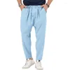 Men's Pants American Summer Sports And Casual Trend Solid Color Wide Hip Hanger Large Size For Men