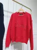 New Women's Sweater Comfortable and Warm Embroidered Round Neck Color Mix and Match