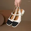 Dress Shoes 2023 Summer Multicolored Mary Jane Sandals: Comfortable Block Heels Closed Toe Chunky Medium Soft And Retro Style For Women