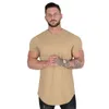 T-shirt da uomo T-shirt da palestra T-shirt da uomo in cotone a maniche corte T-shirt slim casual in bianco T-shirt da allenamento per bodybuilding fitness maschile Top Abbigliamento estivo 230426