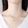 Charming Tulip Pearl Pendant Necklace Women Luxury Brand Plating 18k Gold Necklace Sexy Female s925 Silver Flower Collar Chain Luxury Jewelry Valentine's Day Gift